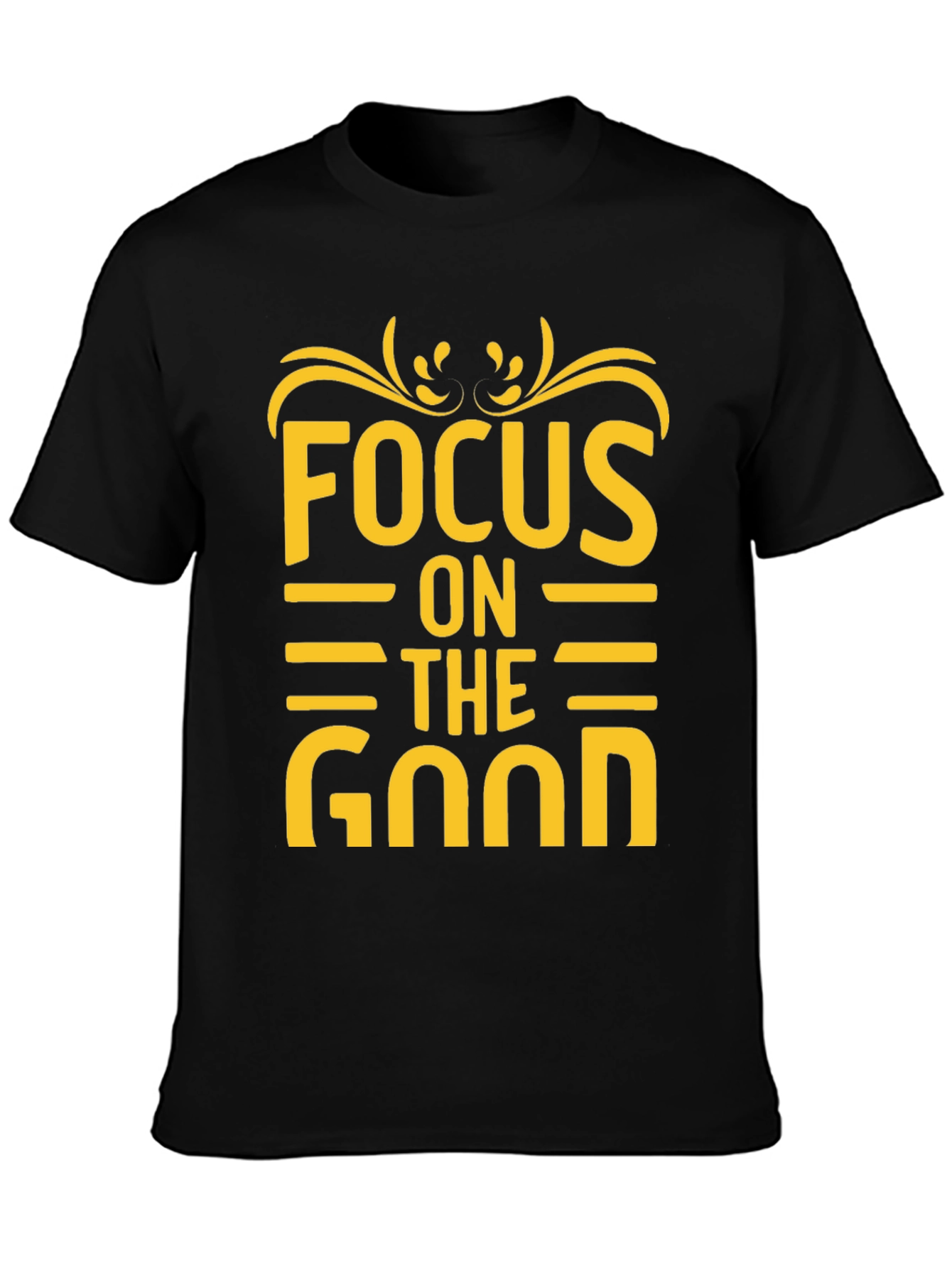 Black Focus on the Good Graphic Tee - Black view 3