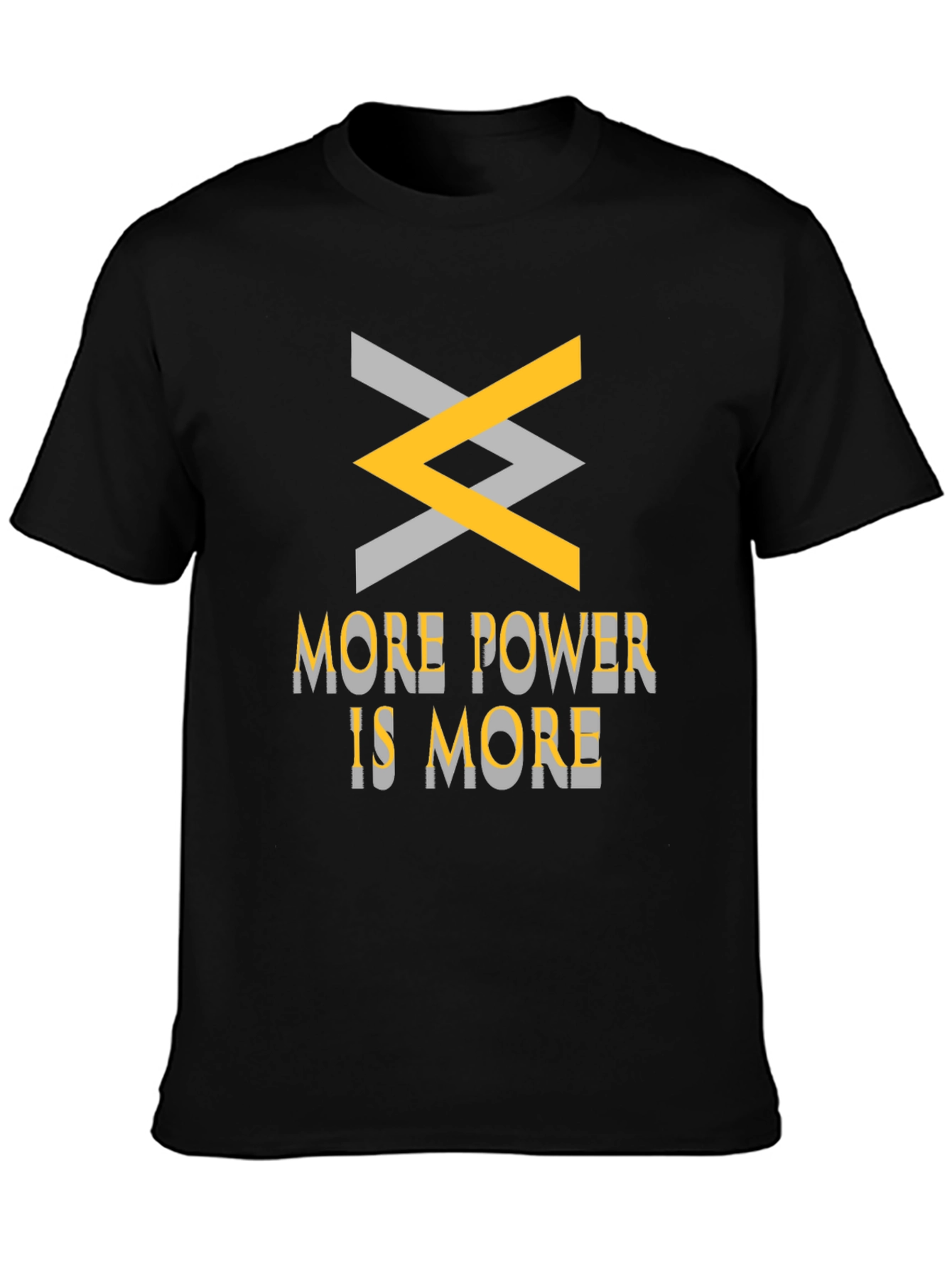 Black More Power is More Graphic Tee view 3