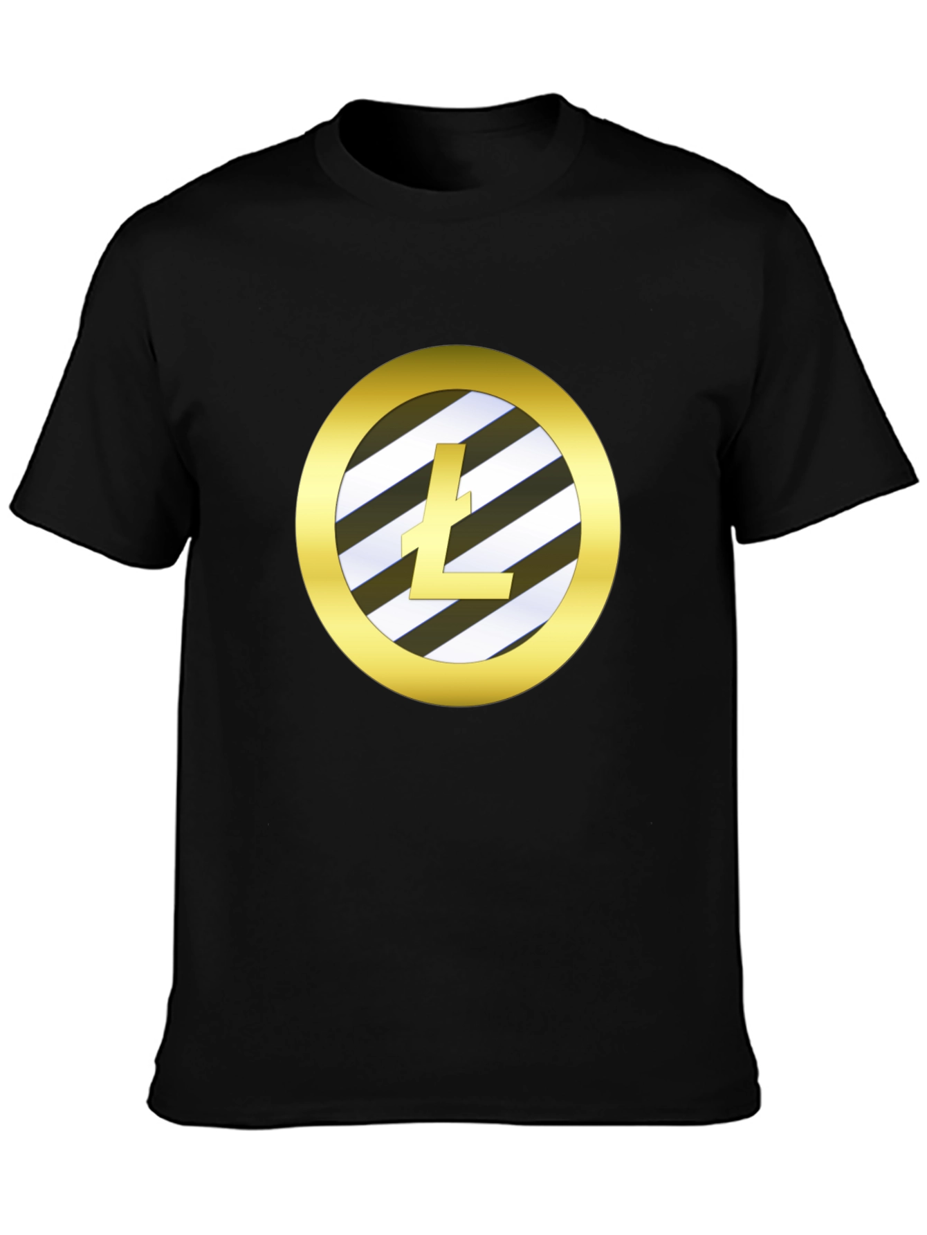 Litecoin Logo Black T-Shirt Crypto Fan Apparel - 3