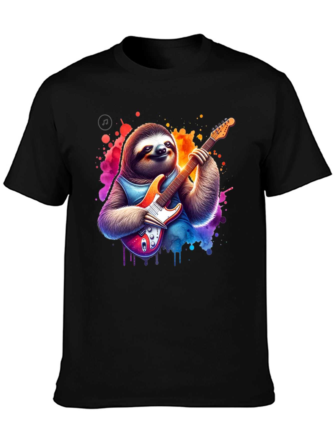 Sloth Guitarist Graphic Tee - Rock On! - 3