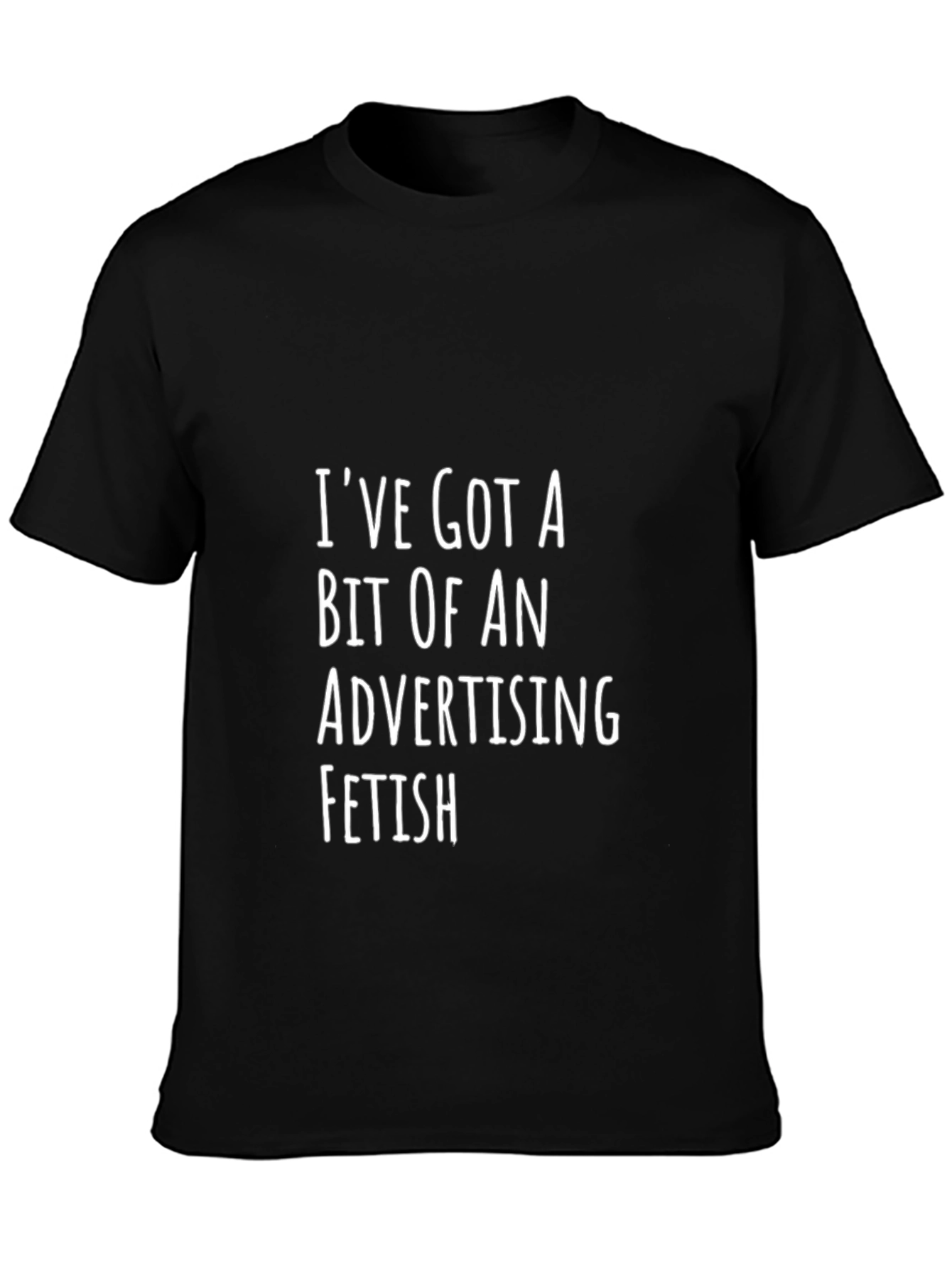 Black Advertising Fetish Funny T-Shirt view 3