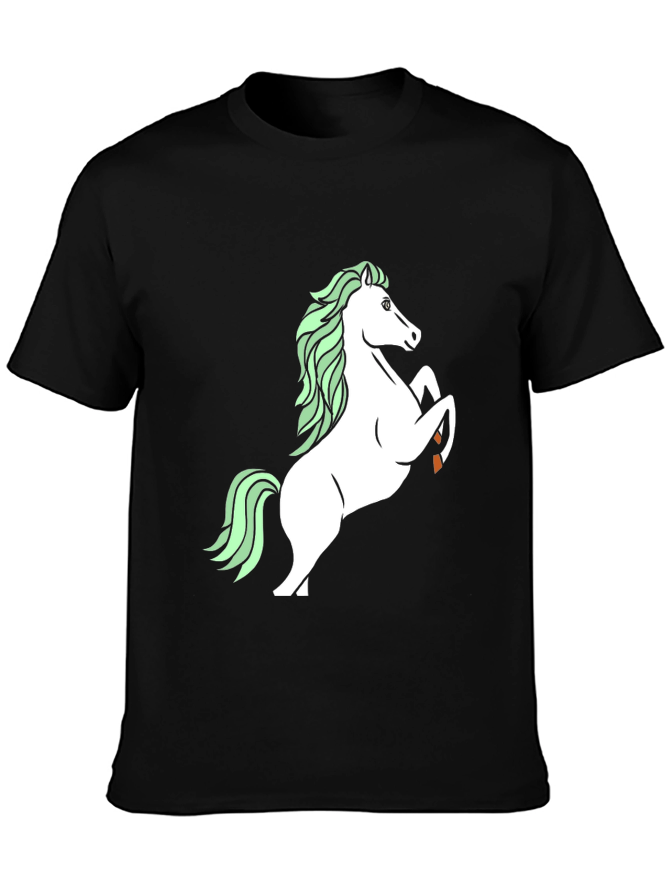 Black Unicorn Graphic Tee - Black Cotton T-Shirt view 3