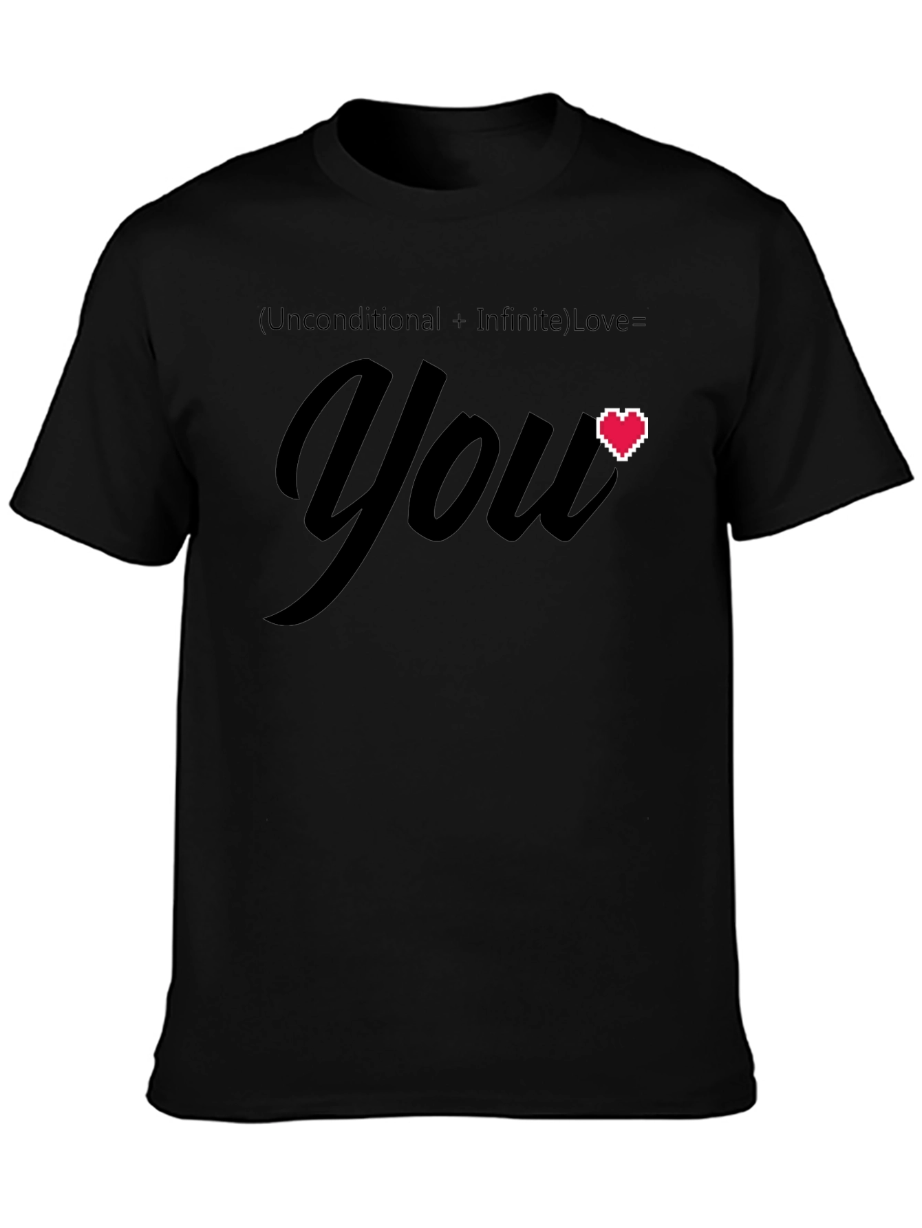 Black Love Equation Graphic T-Shirt - You view 3