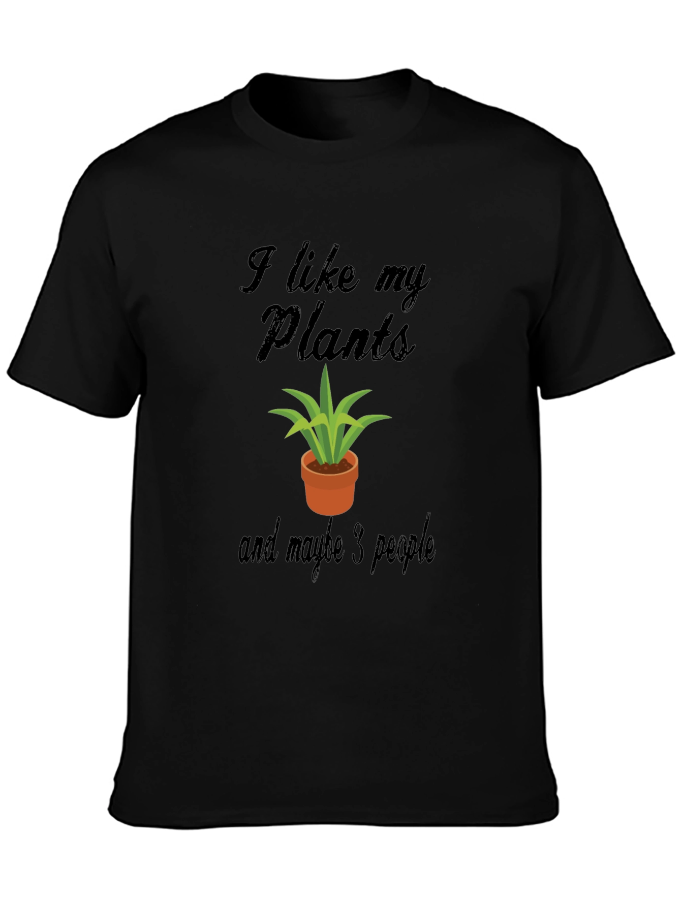 Black I Like My Plants T-Shirt -  Horticulture Apparel view 3