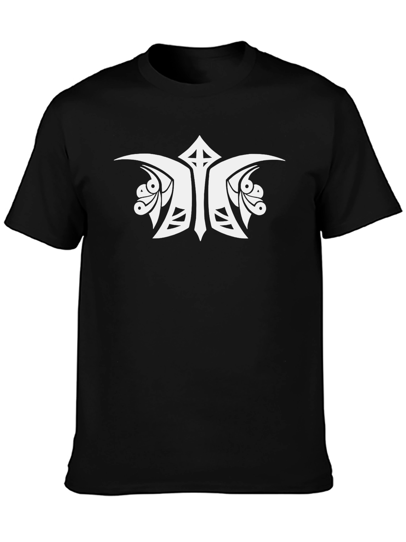 Black Tribal Graphic Black T-Shirt view 3