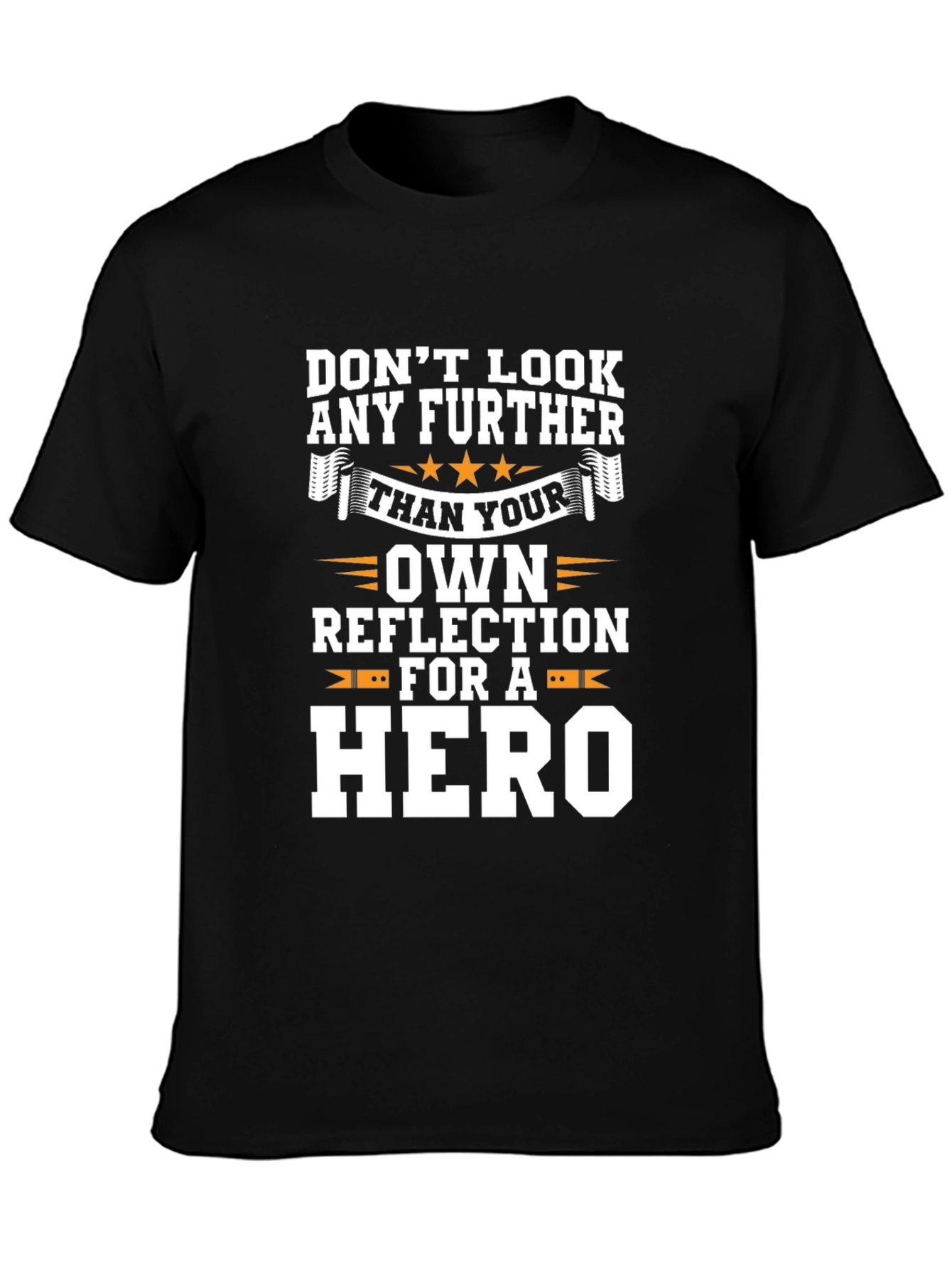 Black Hero Within Graphic Tee - Motivational T-Shirt view 3
