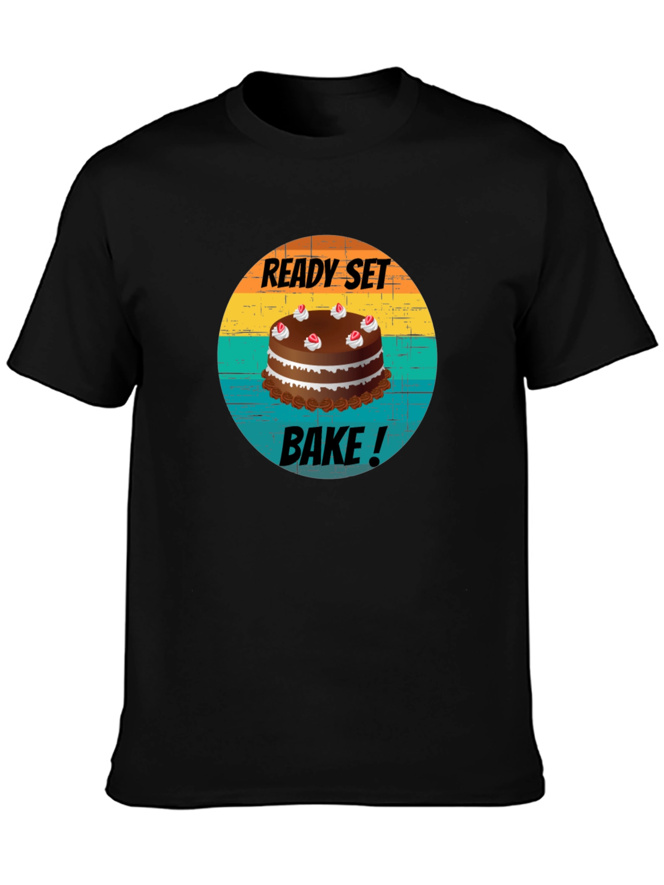Black Ready Set Bake T-Shirt - Baking Lover Apparel view 3