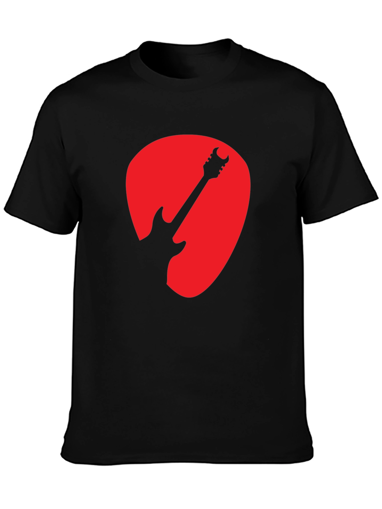 Black Guitar Pick Graphic T-Shirt - Music Lover Tee view 3