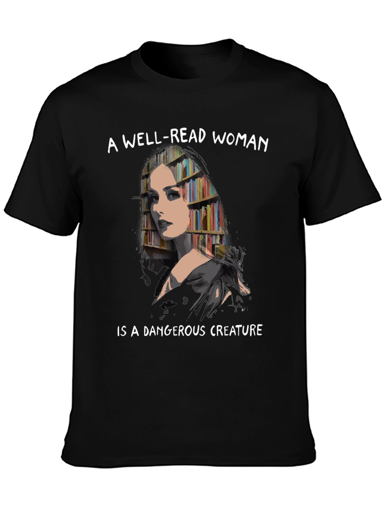 Black Well-Read Woman Graphic Tee view 3