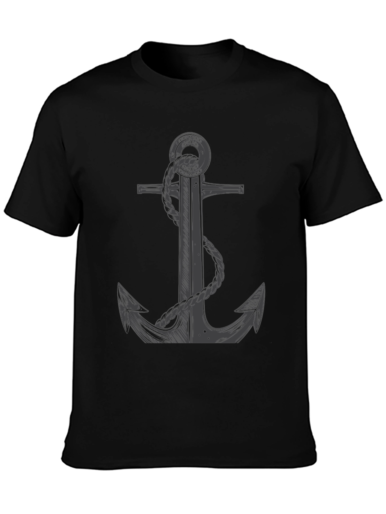 Black Anchor Graphic Black T-Shirt view 3