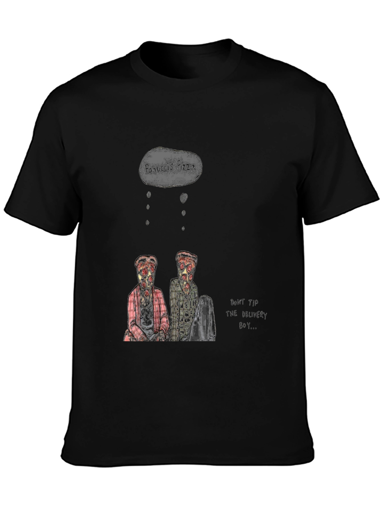 Black Humorous Graphic Print T-Shirt view 3