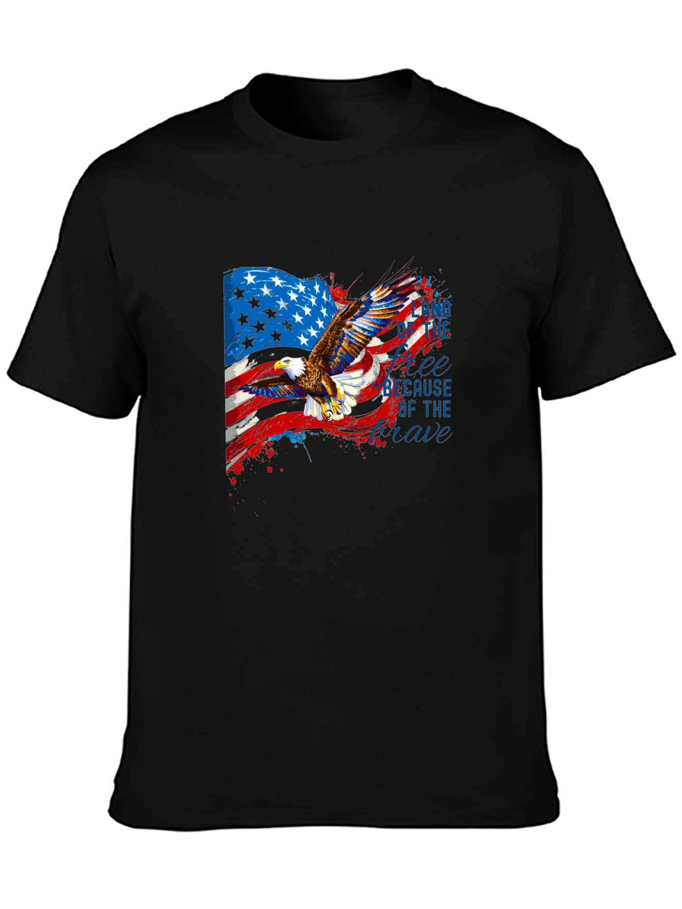 Black American Eagle Graphic Tee view 3