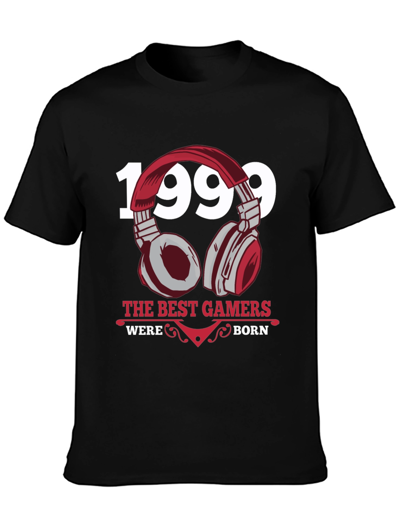 Black 1999 Best Gamers Born T-Shirt view 3