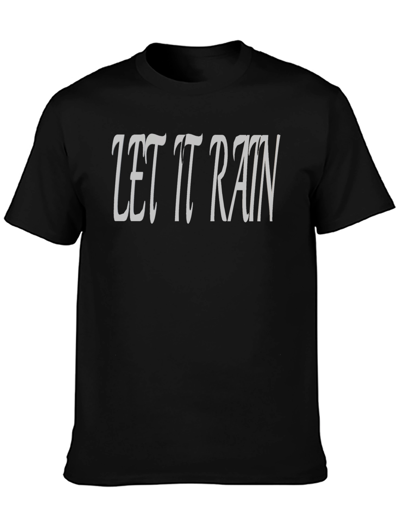 Black Let It Rain Graphic T-Shirt - Soft Cotton Tee view 3