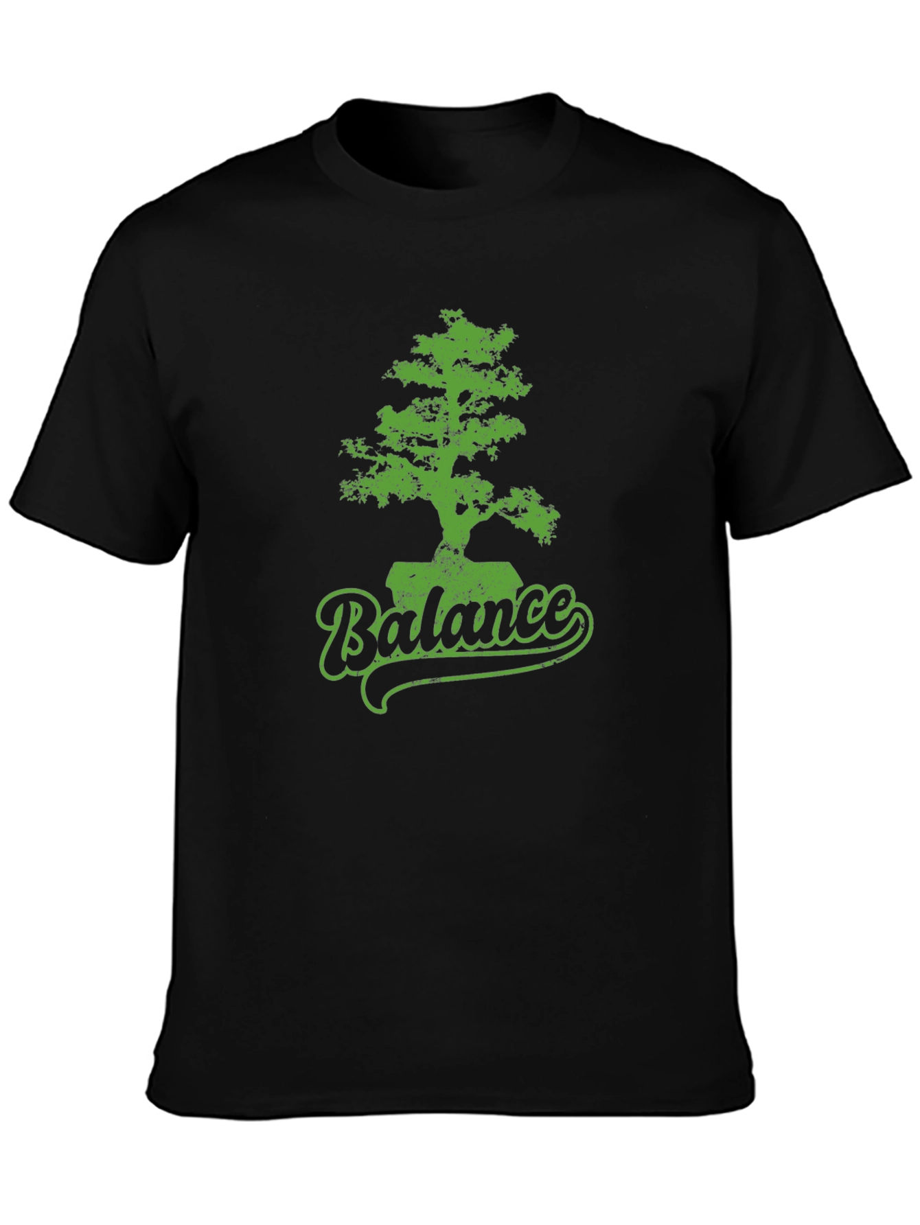 Black Balance Bonsai Tree Graphic Tee - Black view 3