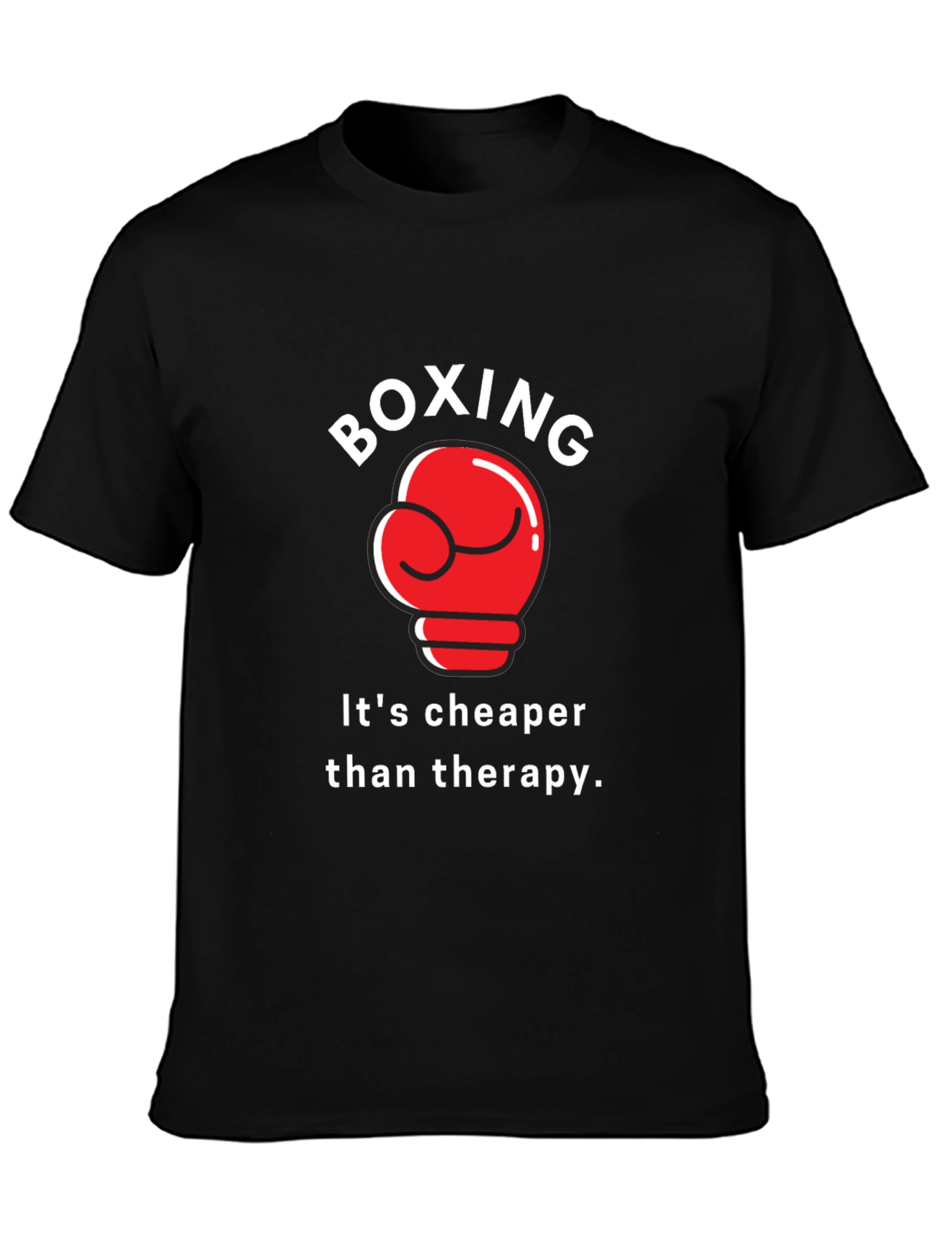 Black Boxing Therapy Graphic T-Shirt view 3
