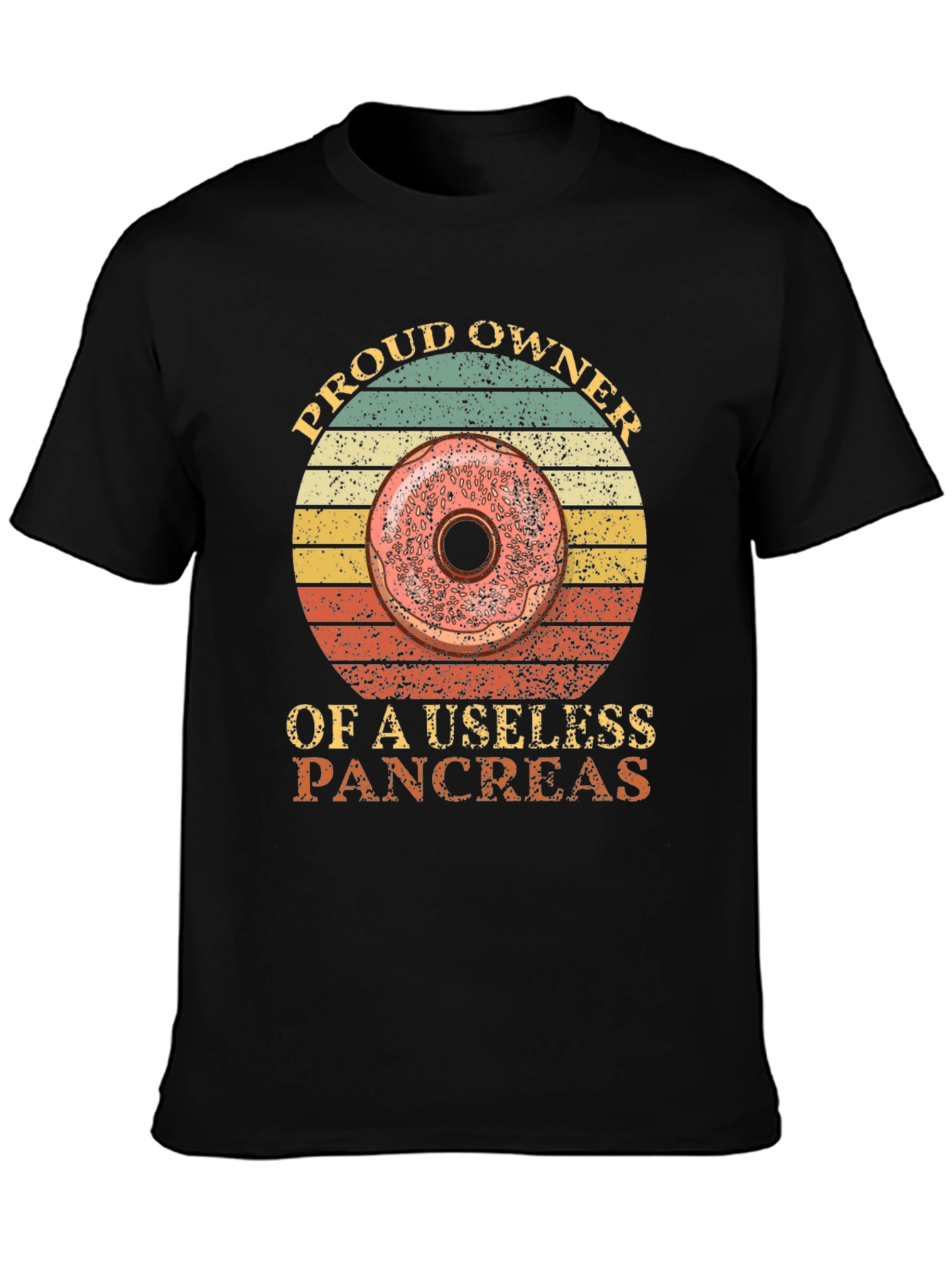Black Proud Owner Donut T-Shirt view 3