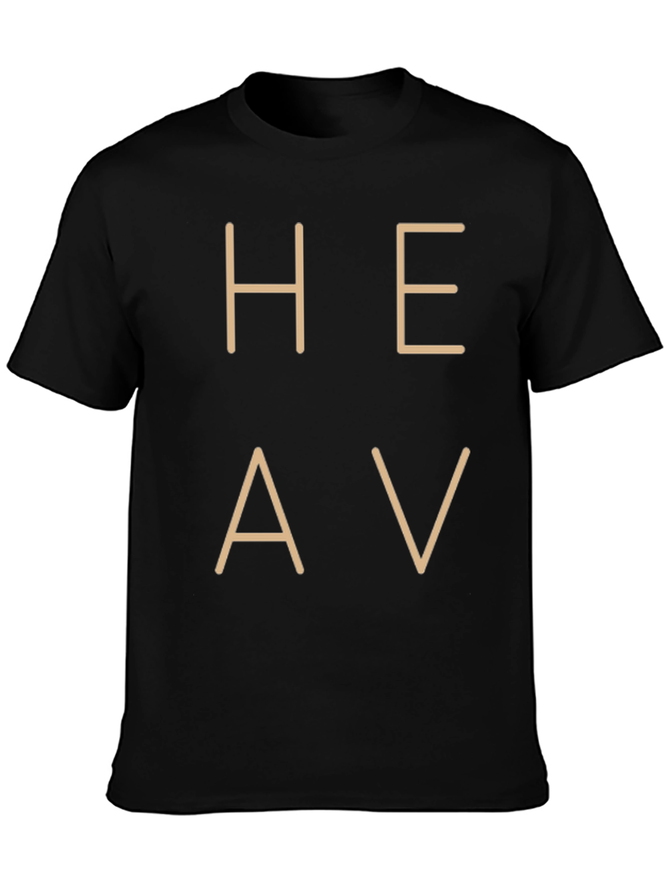 Black Modern Graphic Tee - HEAV Design view 3