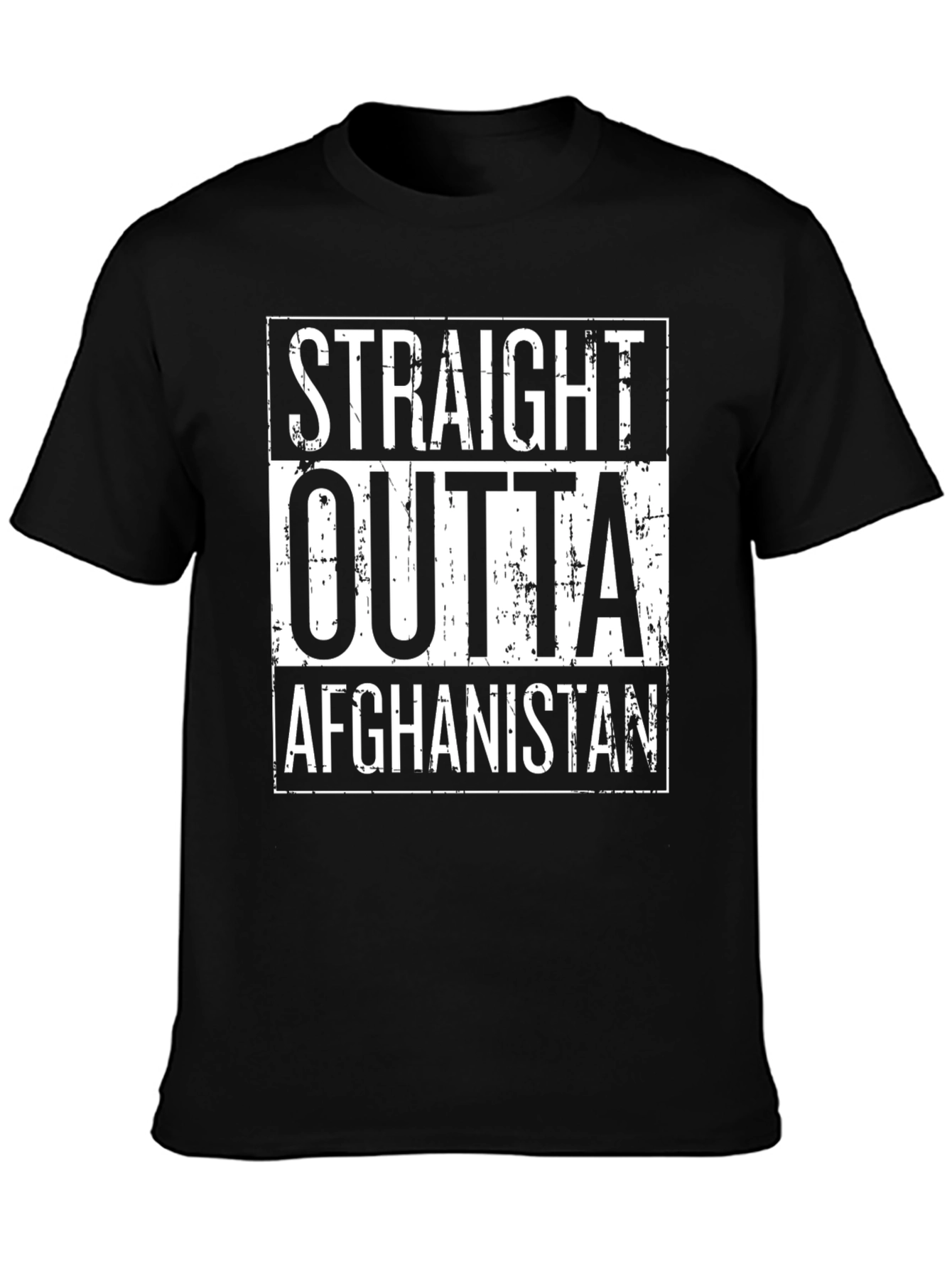 Black Straight Outta Afghanistan Graphic Tee view 3