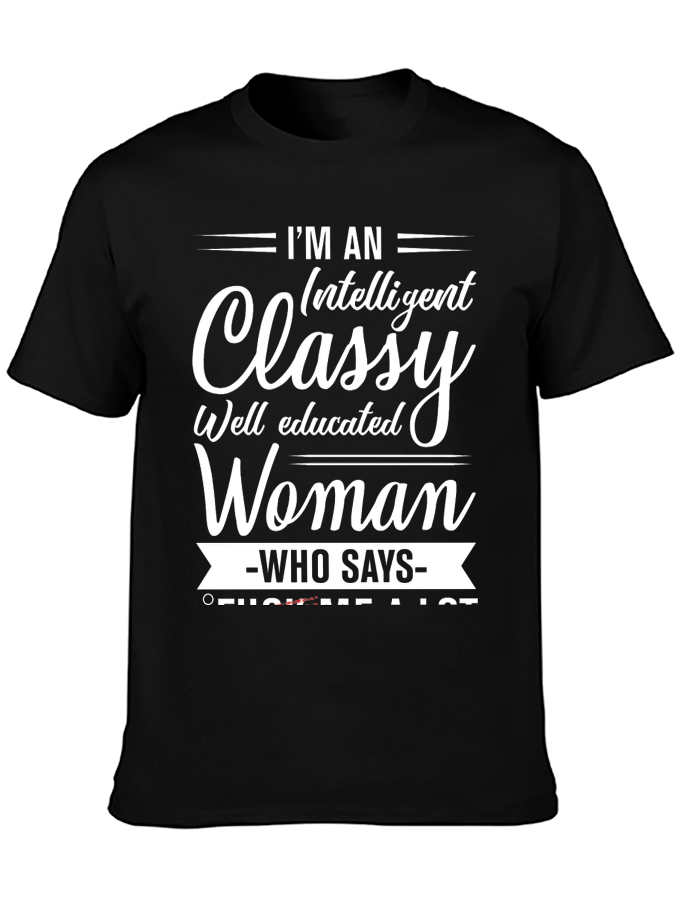 Black Classy Woman Graphic Tee view 3