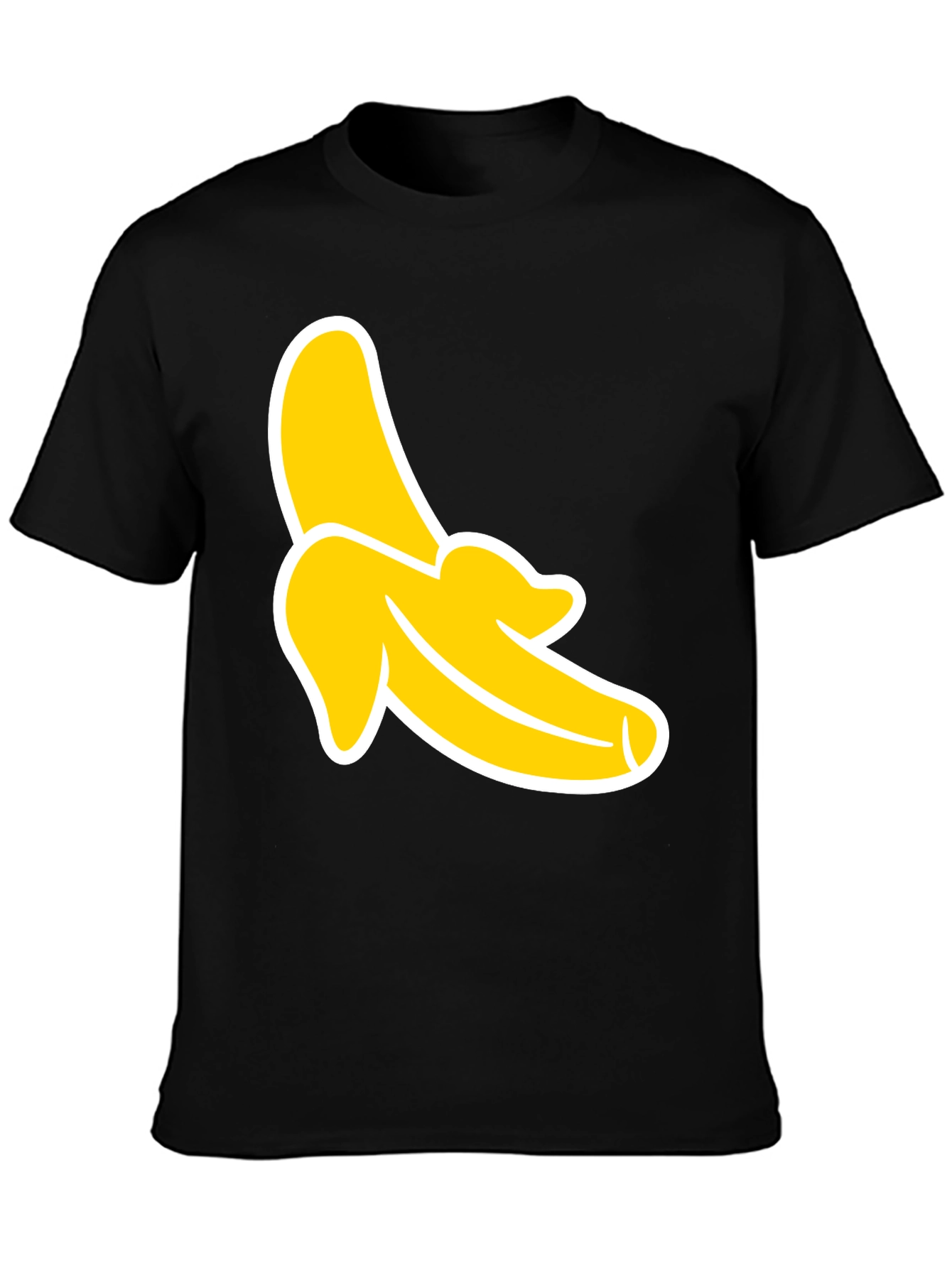 Black Banana Graphic Tee - Black Cotton T-Shirt view 3
