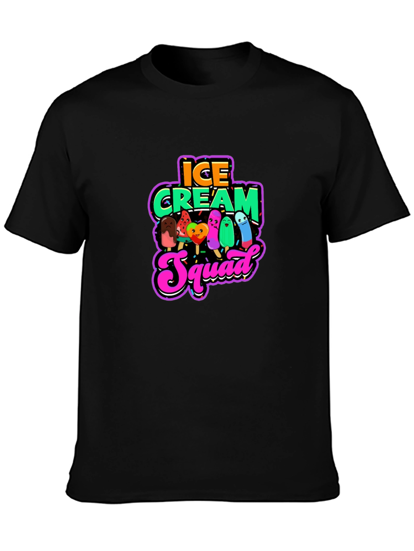 Black Ice Cream Squad Graphic Tee view 3