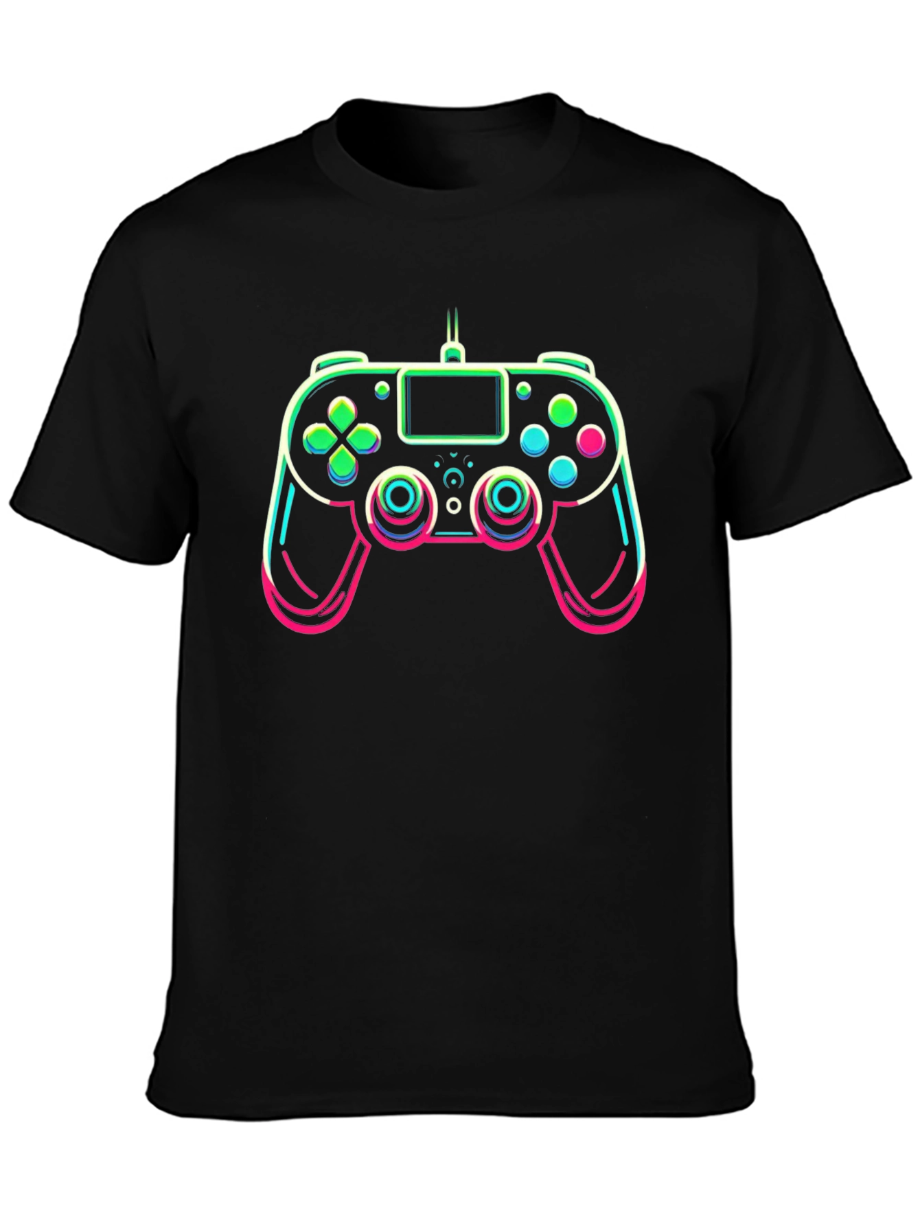 Black Gamer Controller Graphic Tee - Black view 3