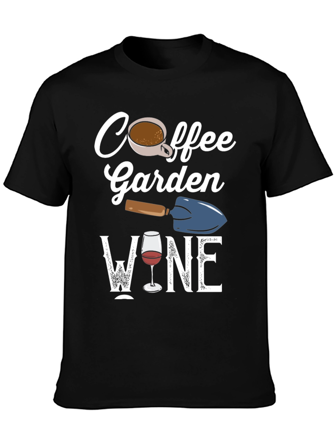 Black Coffee Garden Wine T-Shirt view 3