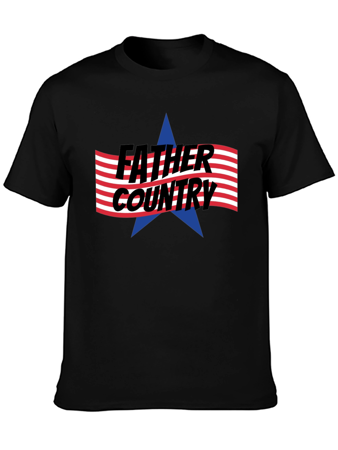 Black Father Country Patriotic T-Shirt view 3