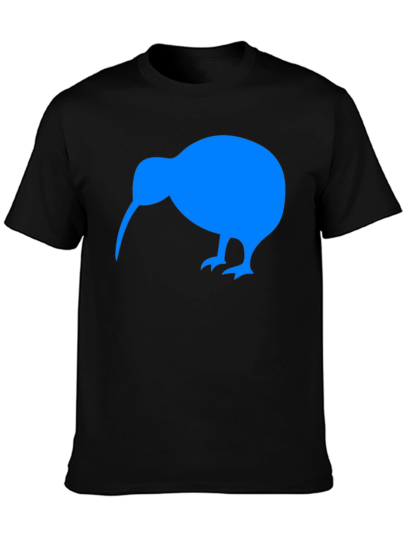 Black Kiwi Bird Graphic Tee - Black Cotton T-Shirt view 3