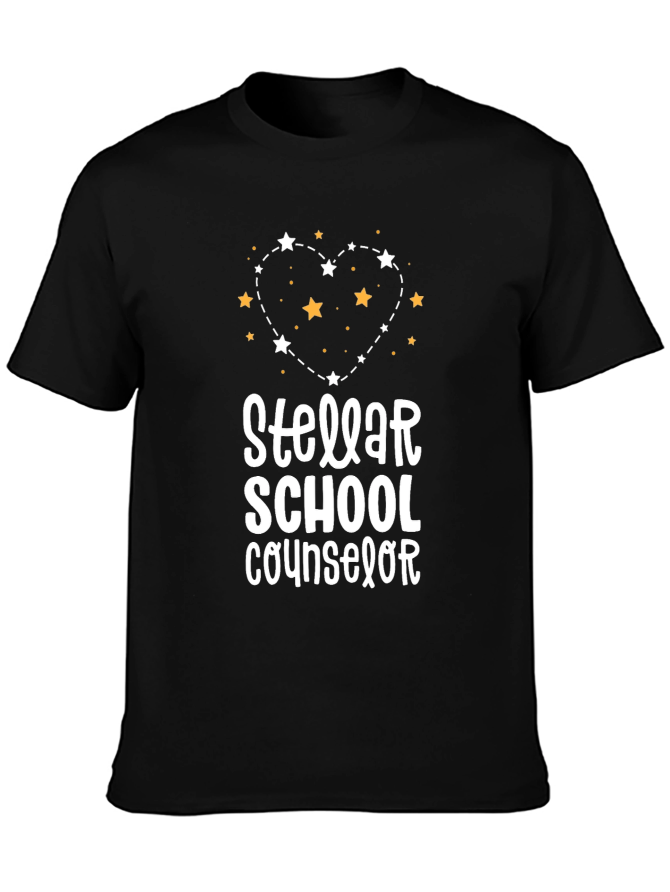 Black Stellar School Counselor Graphic Tee view 3
