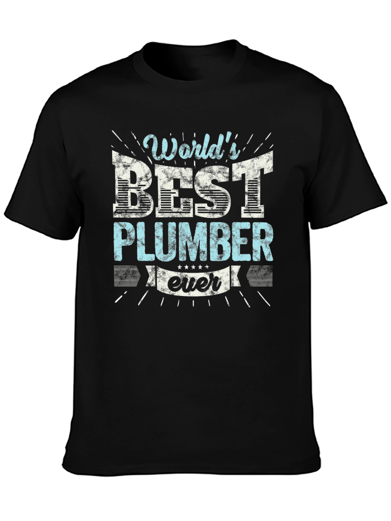 Black World's Best Plumber T-Shirt Funny Gift view 3