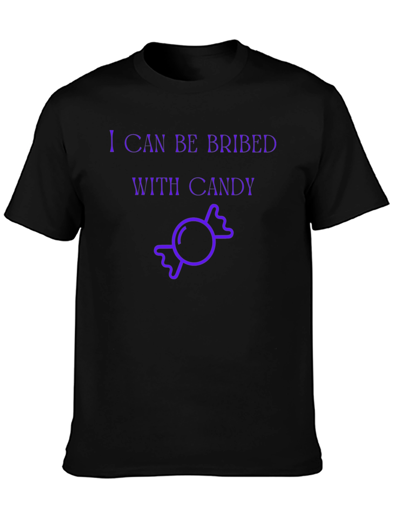 Black I Can Be Bribed With Candy Graphic T-Shirt view 3