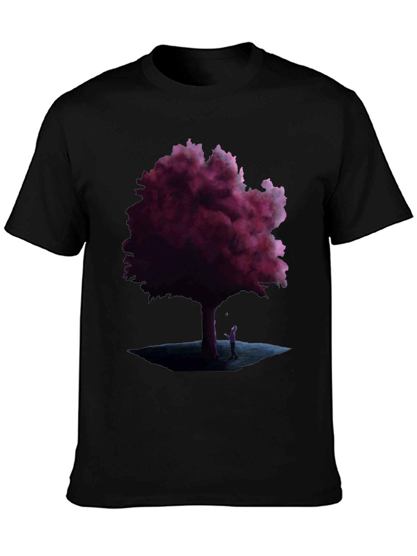 Mystic Tree Graphic Tee - Black Cotton Blend - 3