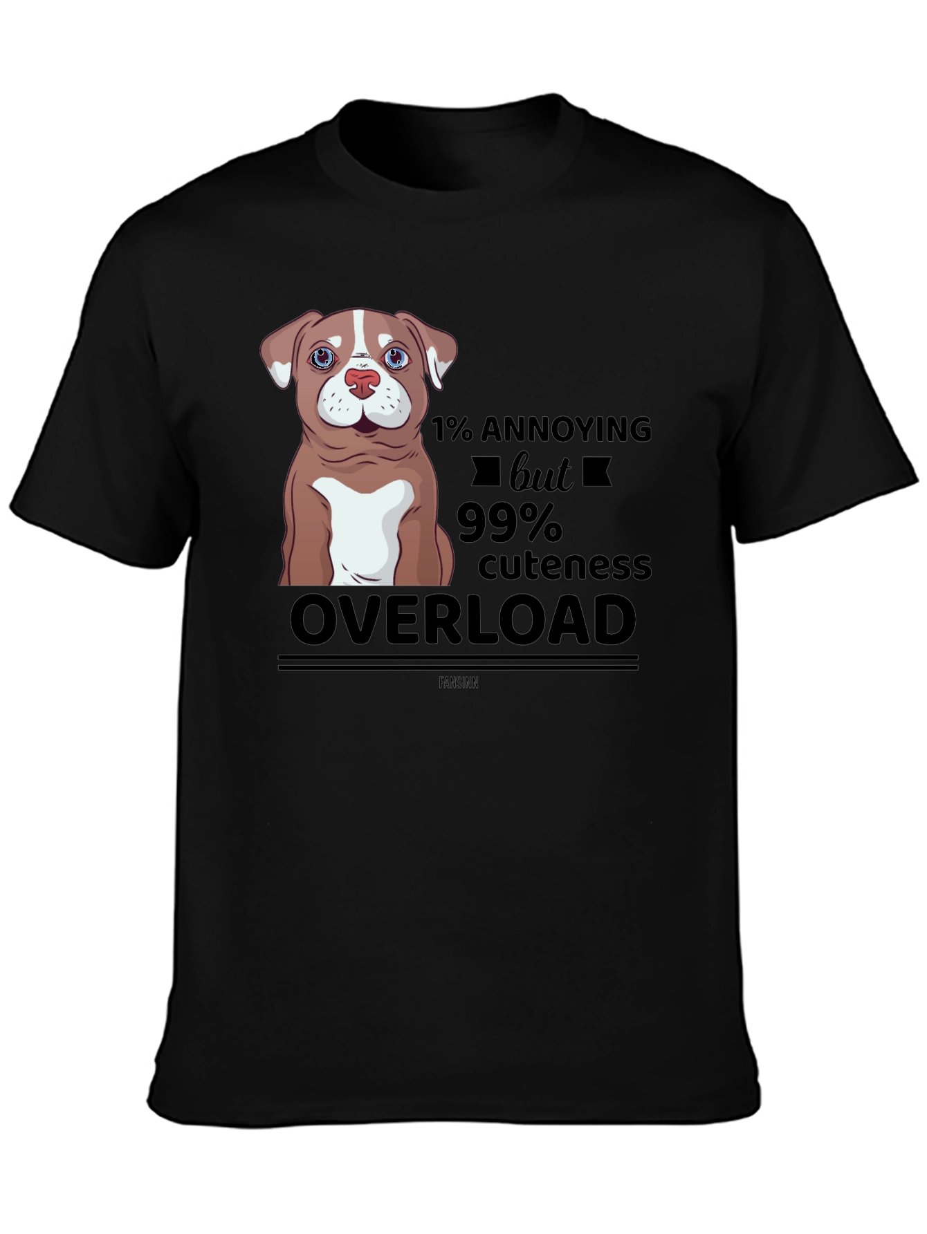 Black Annoying But Cute Dog Graphic T-Shirt view 3