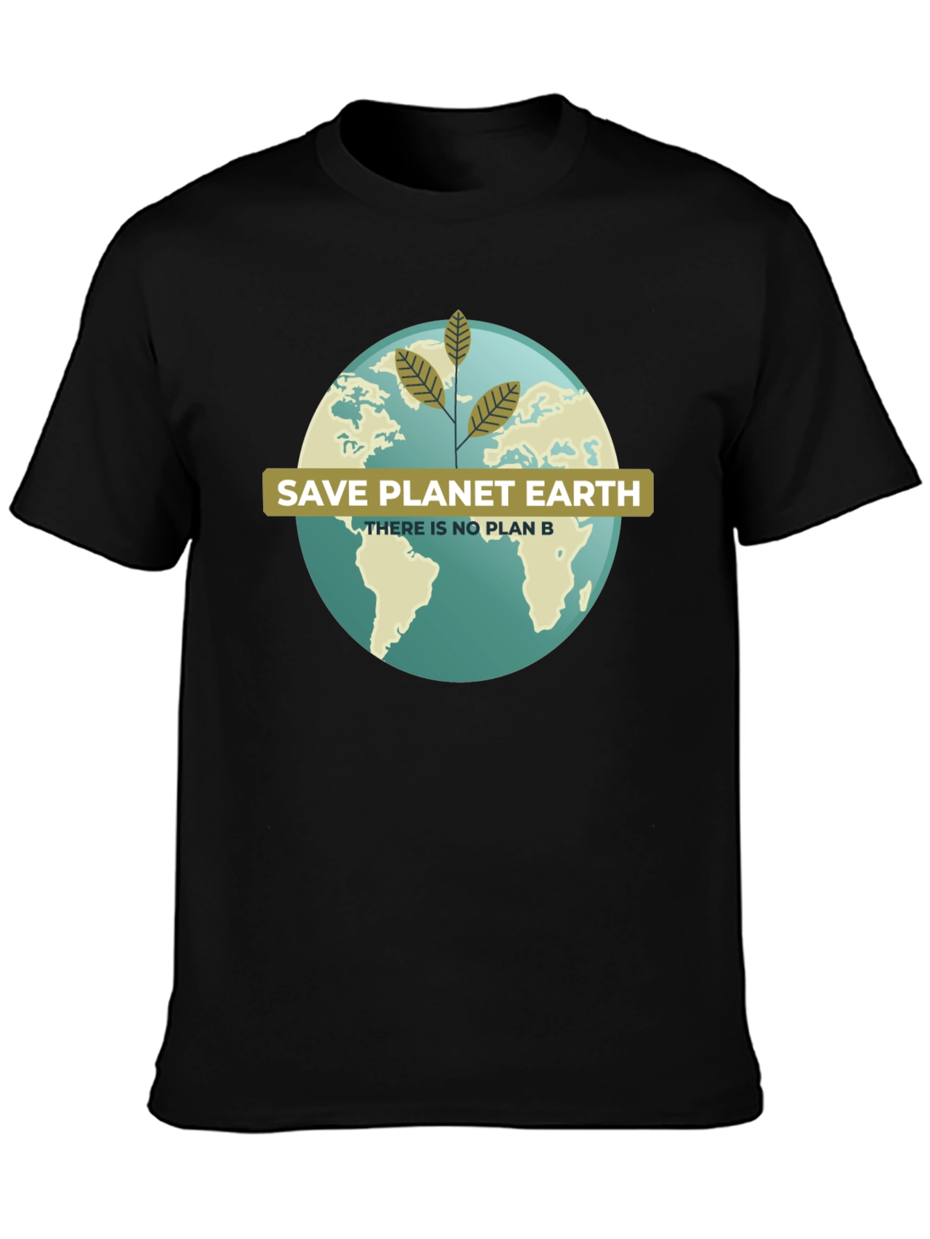 Black Save Planet Earth Tee - There Is No Plan B view 3