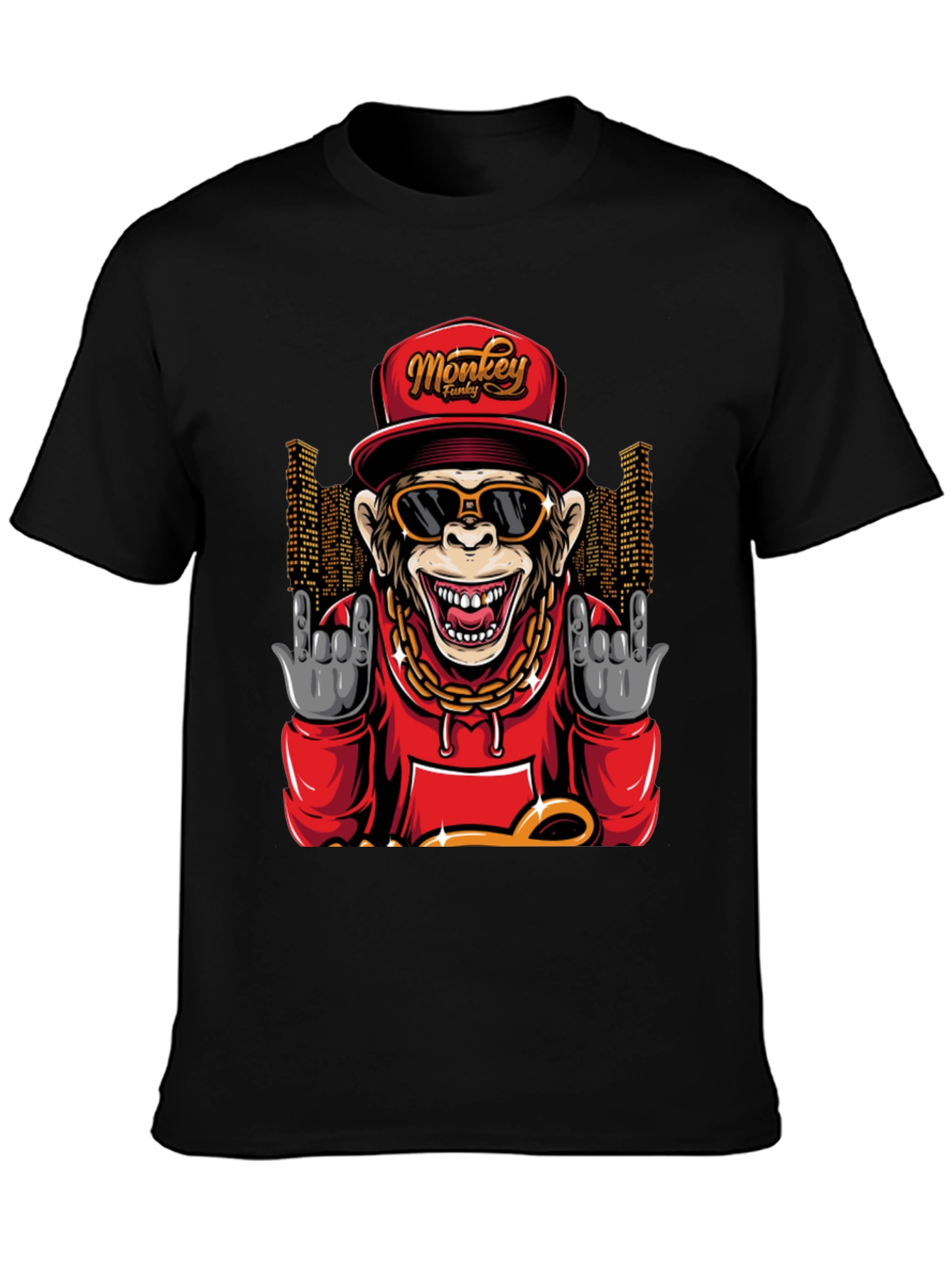 Black Monkey Funky Graphic Tee - Cool Urban Style view 3