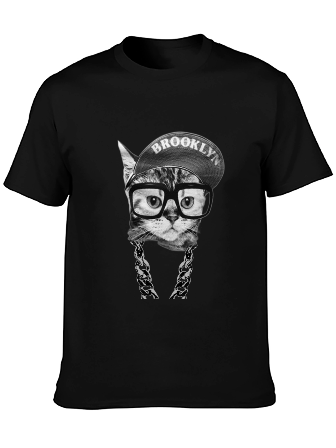 Black Brooklyn Cat T-Shirt - Hip Hop Style! view 3