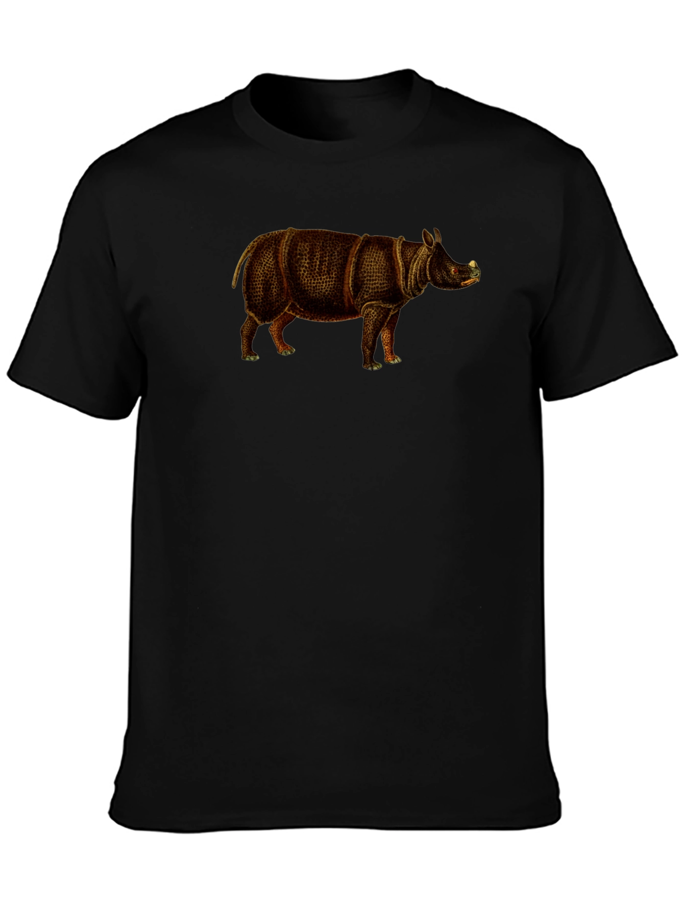 Black Rhino Graphic Tee - Men's Black Short Sleeve Shirt view 3