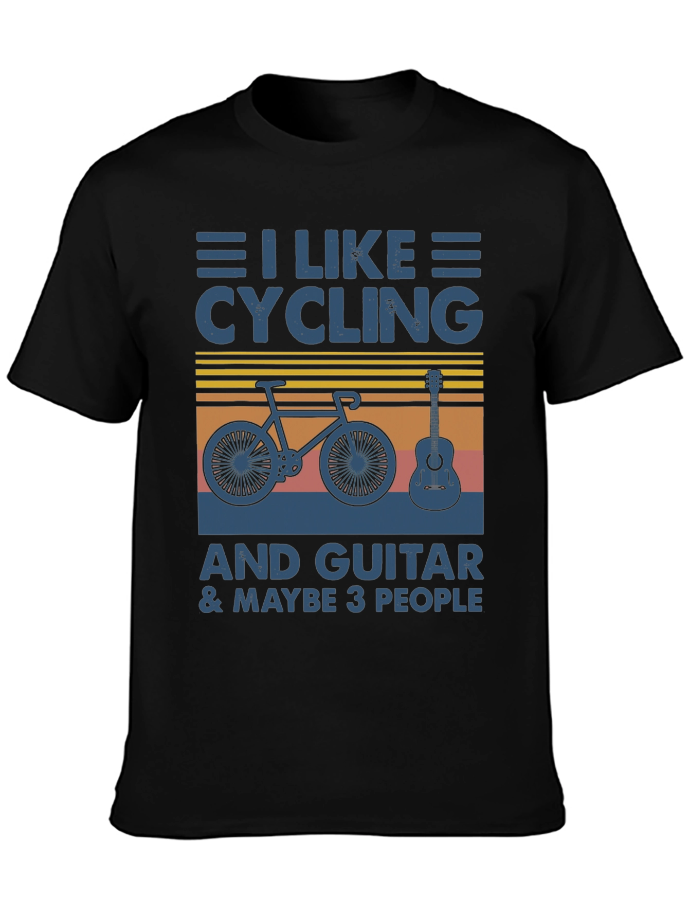 Black Cycling, Guitar & Maybe 3 People T-Shirt view 3
