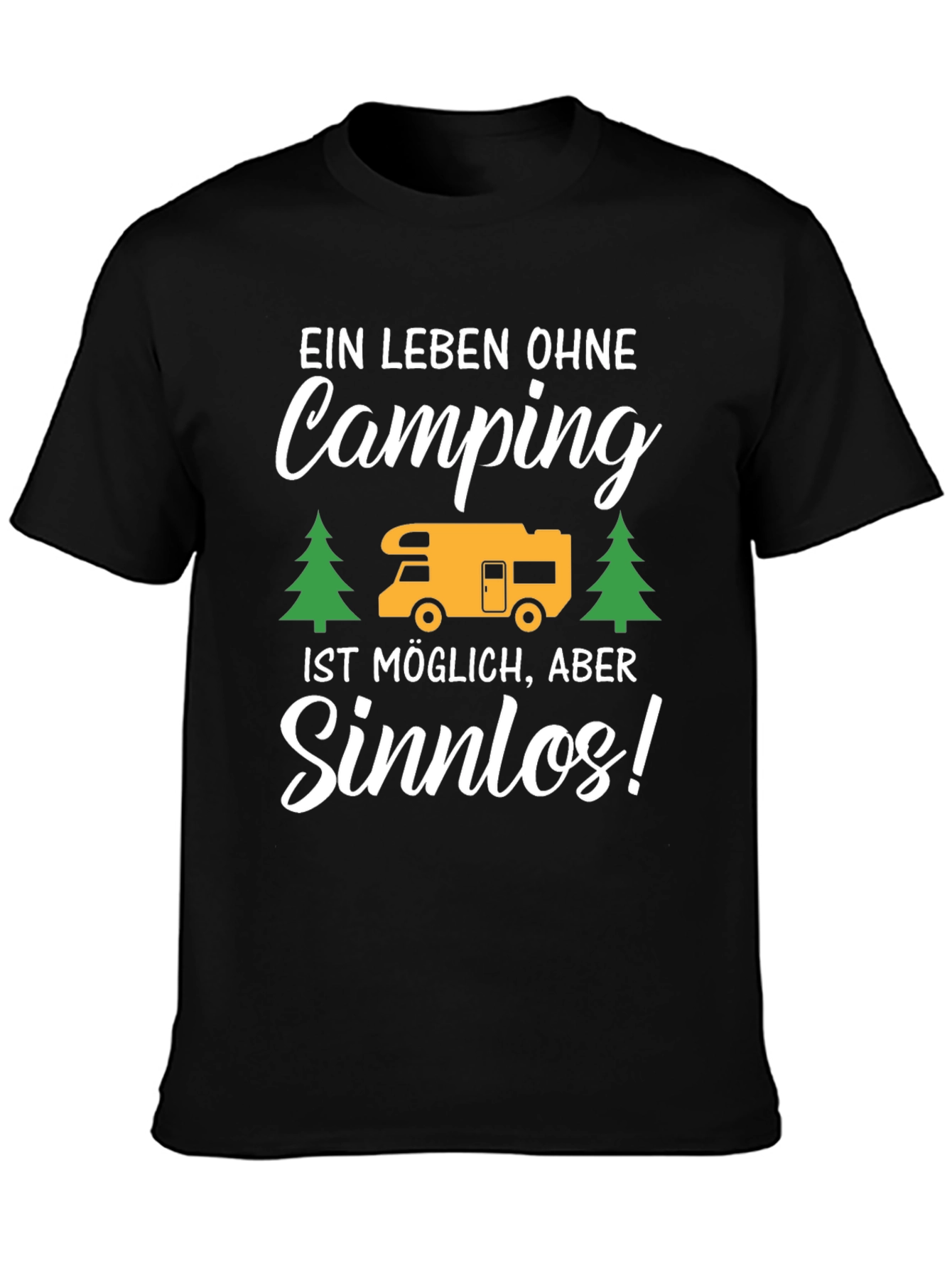 Black Camping is Life T-Shirt view 3