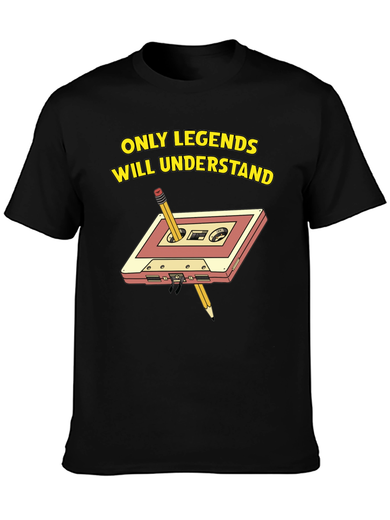 Black Legends Only Cassette Tape T-Shirt view 3