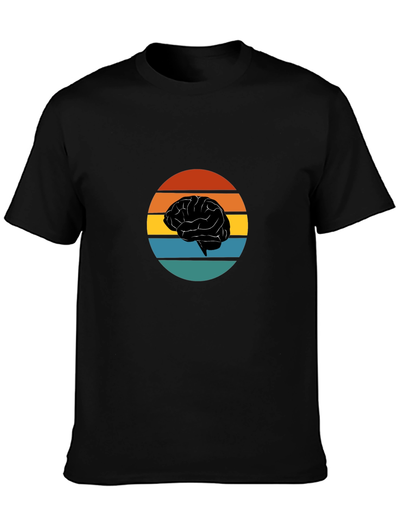 Black Brain Retro T-Shirt - Stylish Graphic Tee view 3