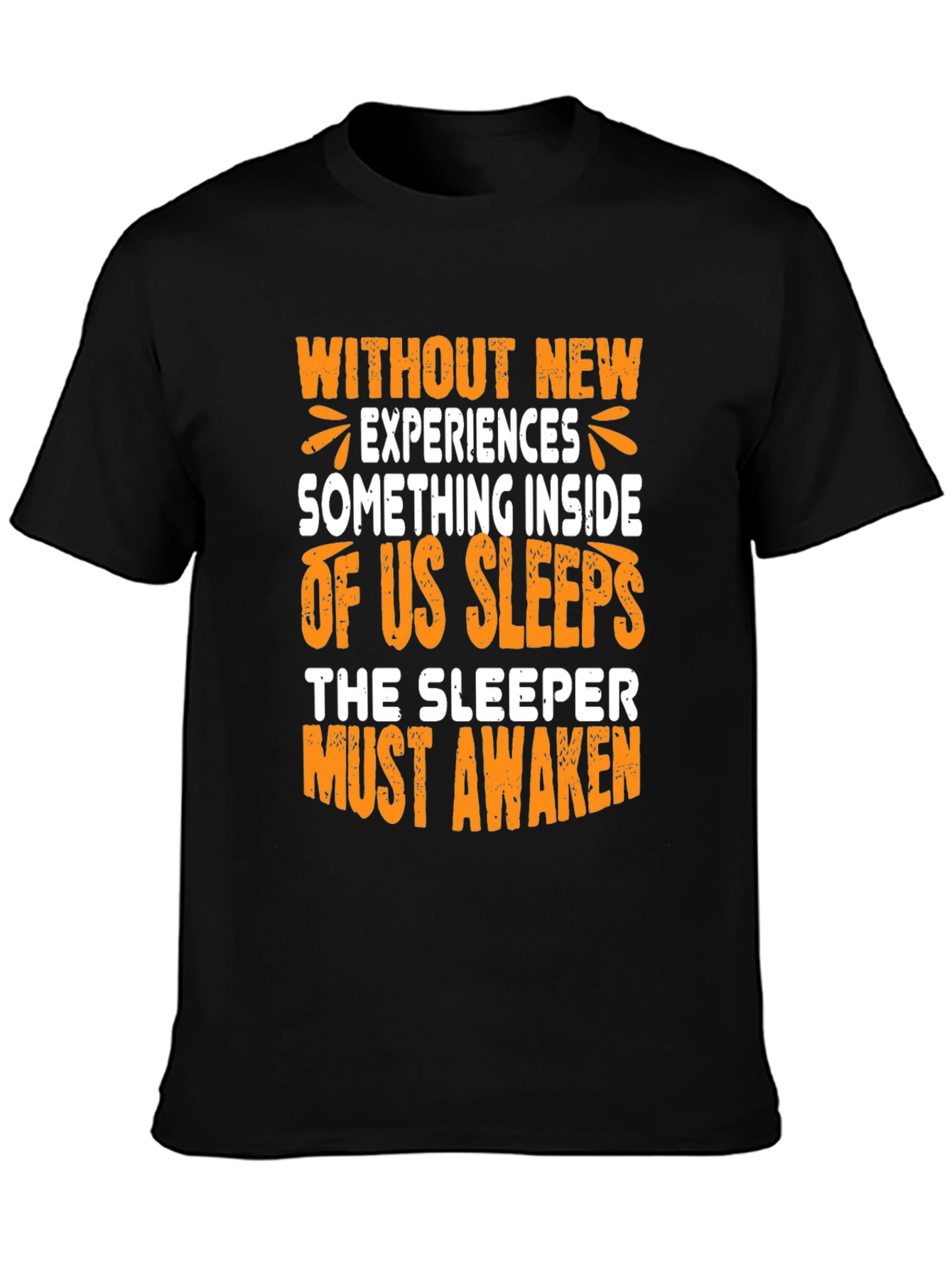 Black Motivational T-Shirt: Awaken Your Inner Sleeper view 3