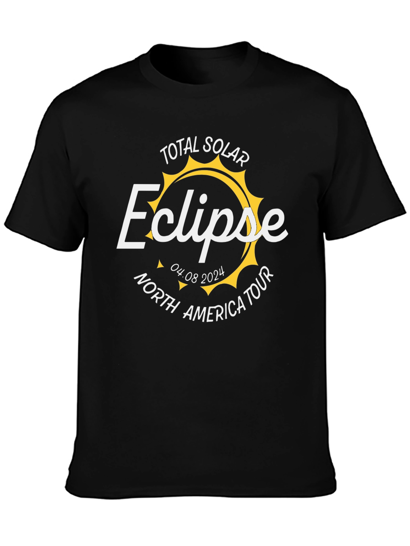 Black Total Solar Eclipse North America Tour Shirt view 3