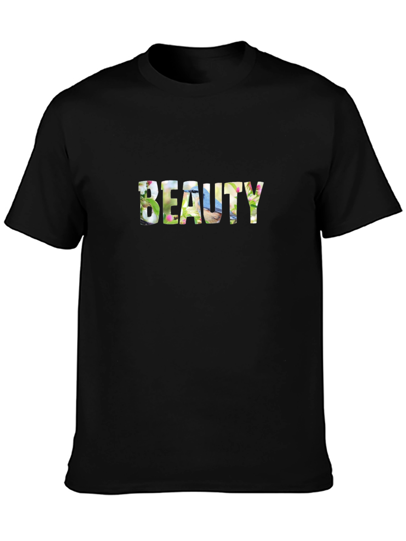 Black Beauty Graphic T-Shirt - Stylish Floral Design view 3