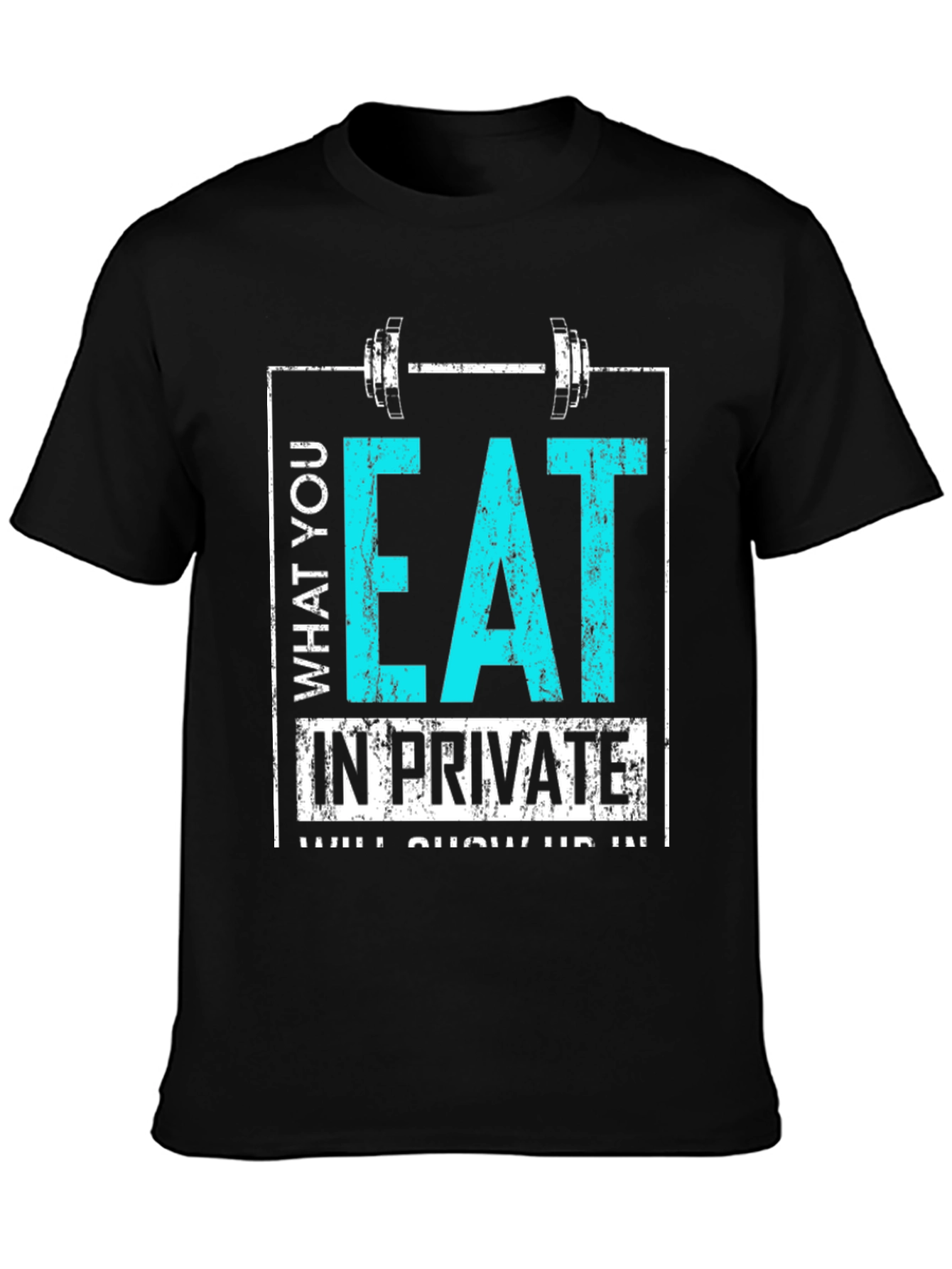 Black Eat In Private Graphic Tee view 3