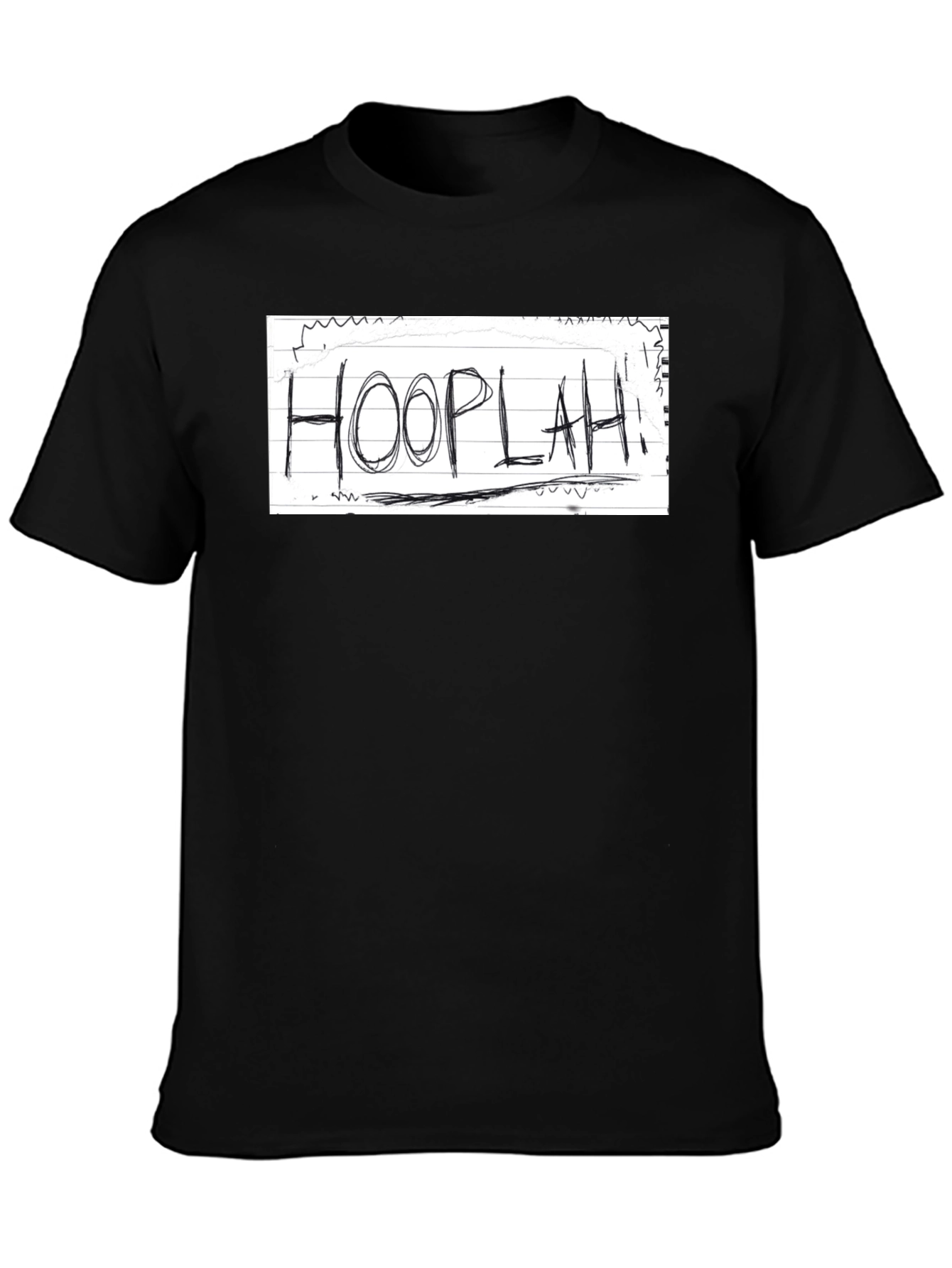 Black Hooplah! Graphic Tee - Unique Design view 3