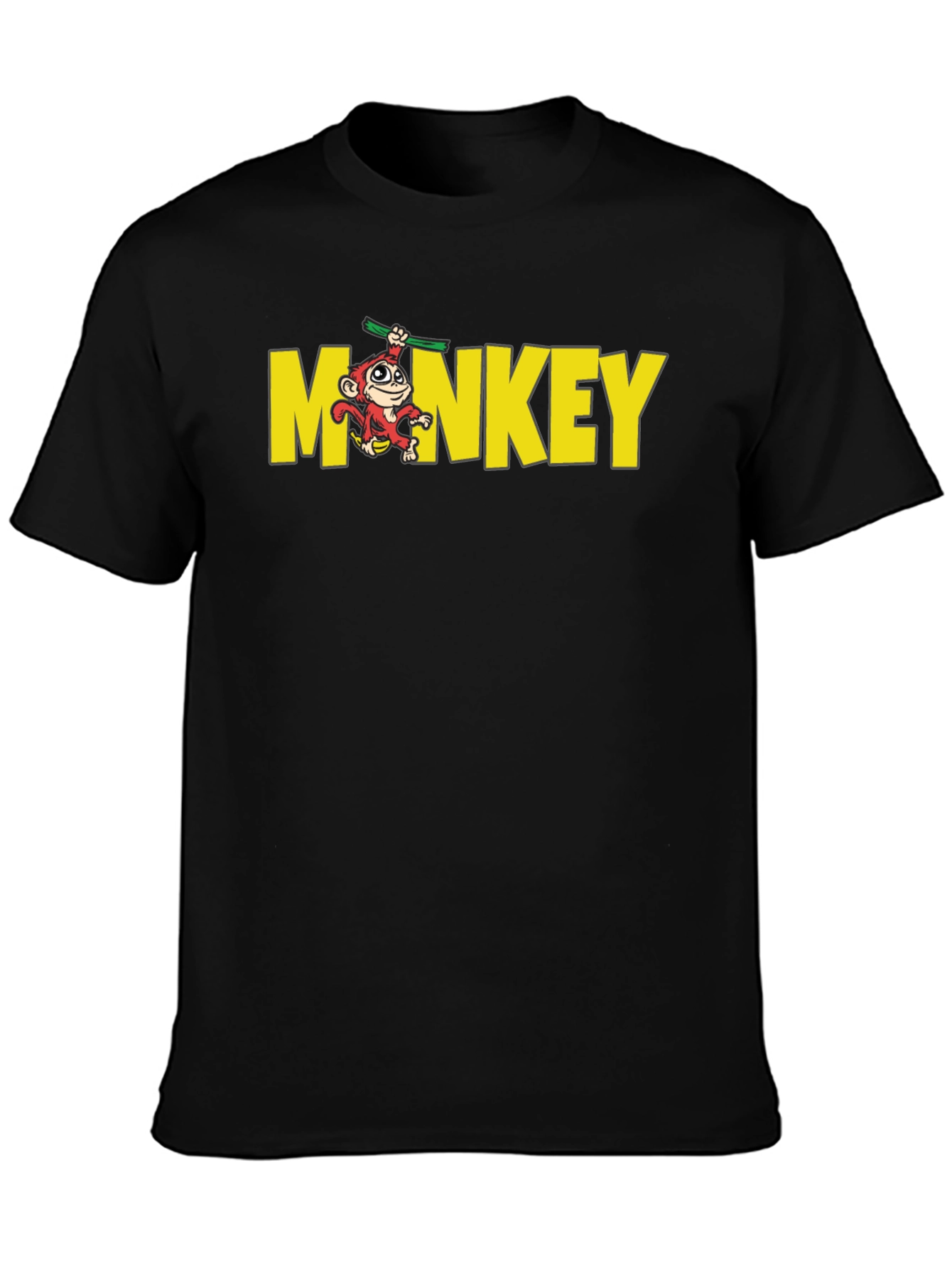 Black Monkey Graphic Crew Neck T-Shirt - Black view 3