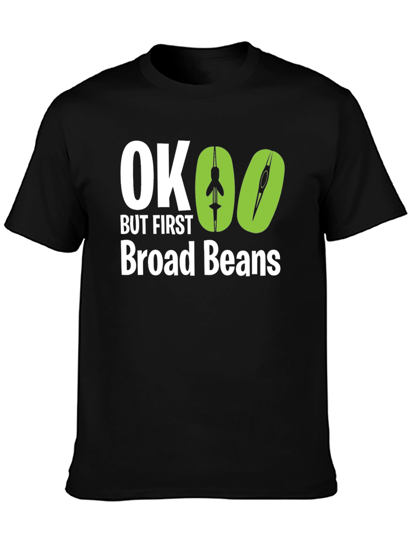 Black OK But First Broad Beans Graphic Tee view 3